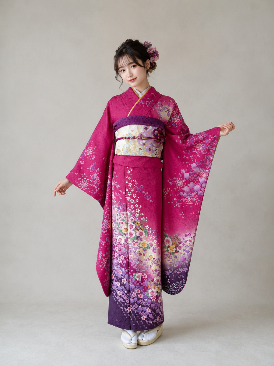 振袖セット ピンク 着物 桜 結婚式 振袖レンタルセット ピンク 桜の流れ 振袖セット ピンク 着物 桜 結婚式 振袖レンタルセット ピンク 桜の流れ