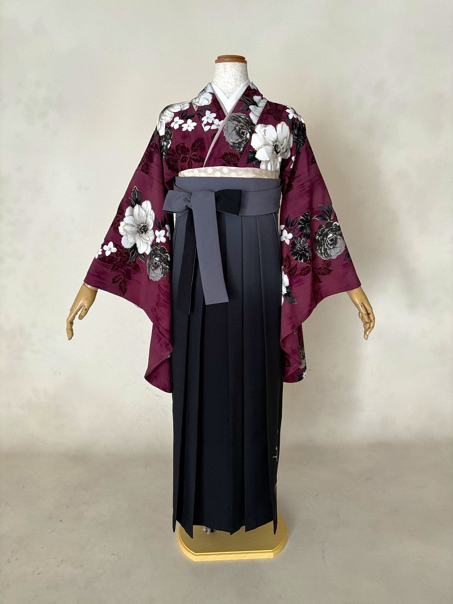 卒業式袴レンタルセット ボルドー JILLSTUART – きものセンター
