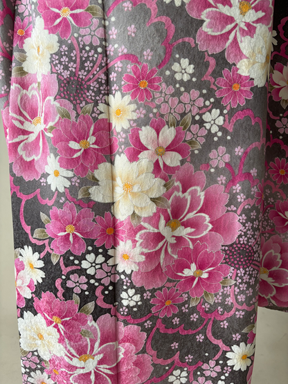 振袖レンタルセット グレーピンク 八重桜 – きものセンター 振袖レンタルセット グレーピンク 八重桜 – きものセンター