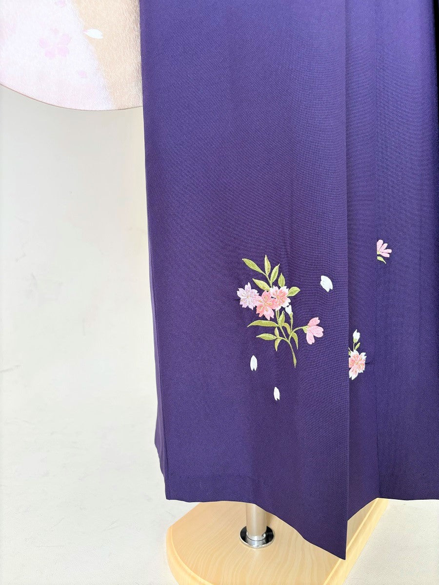 ☆SSKHwanさま専用ページ☆お花付き 浴衣 桜 ペールブルー&ラベンダー 卒業式袴レンタルセット 淡ベージュ 枝垂桜 – きものセンター