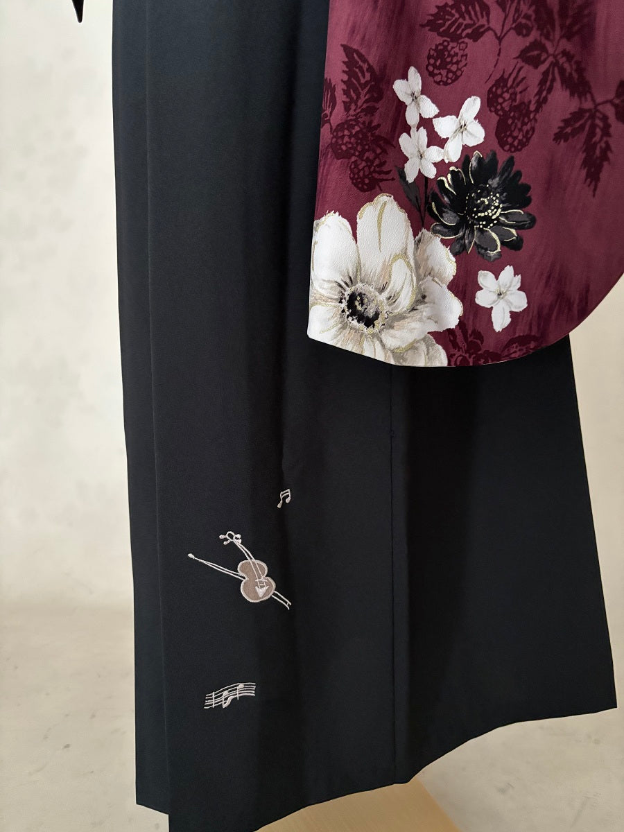 卒業式袴レンタルセット　ボルドー　JILLSTUART
