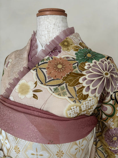 振袖レンタルセット　白　新古典柄