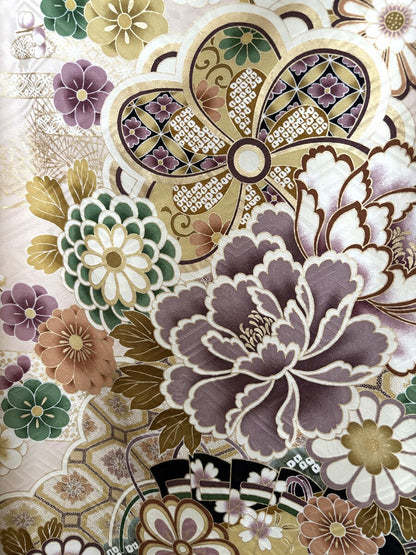 振袖レンタルセット　白　新古典柄