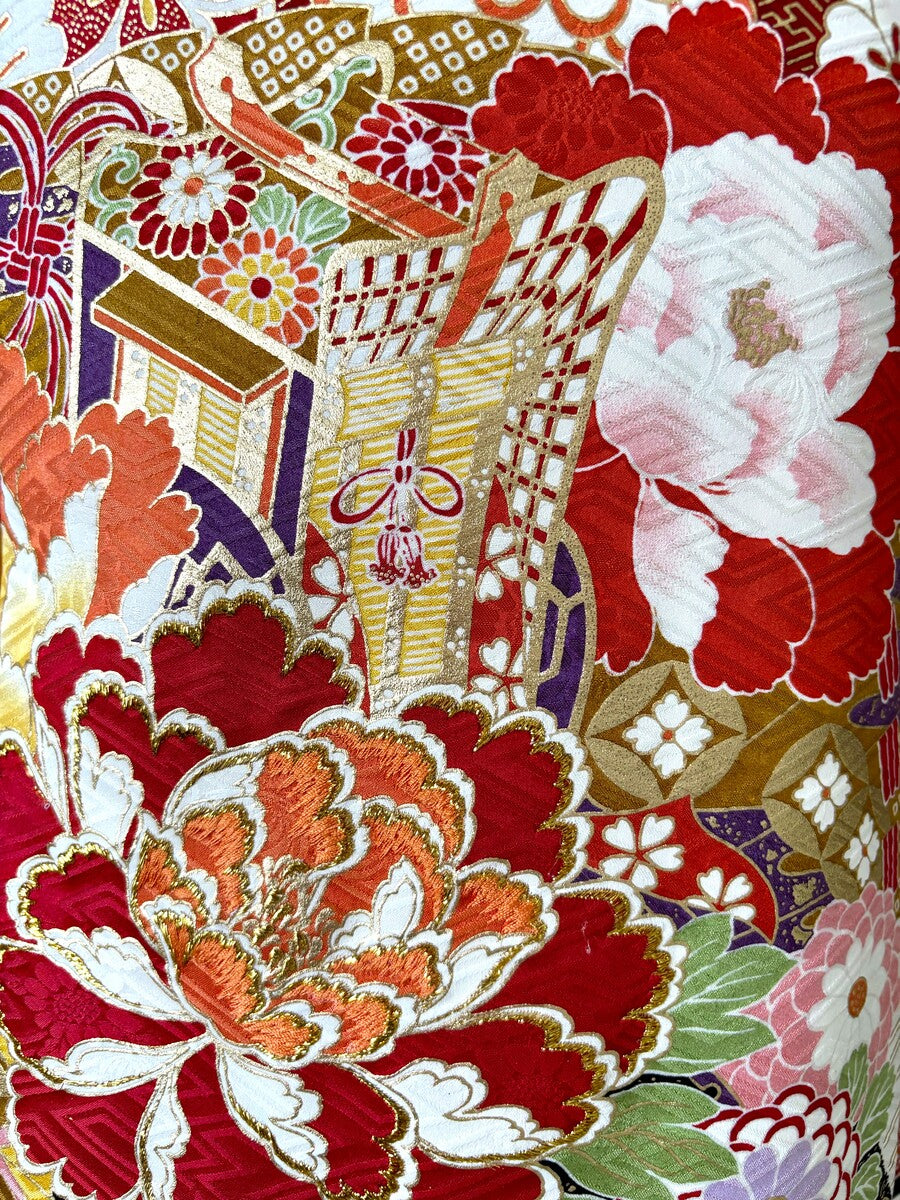 振袖レンタルセット　白　新古典柄