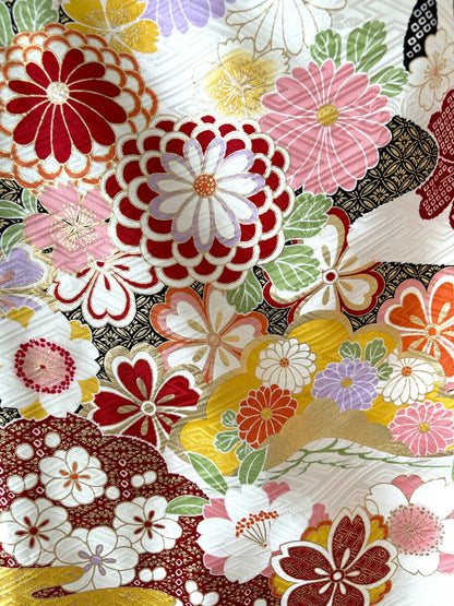 振袖レンタルセット　白　新古典柄