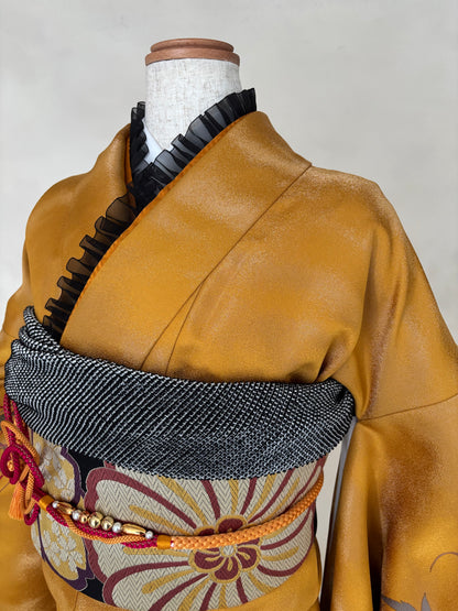 振袖レンタルセット　黄　洋風モダン