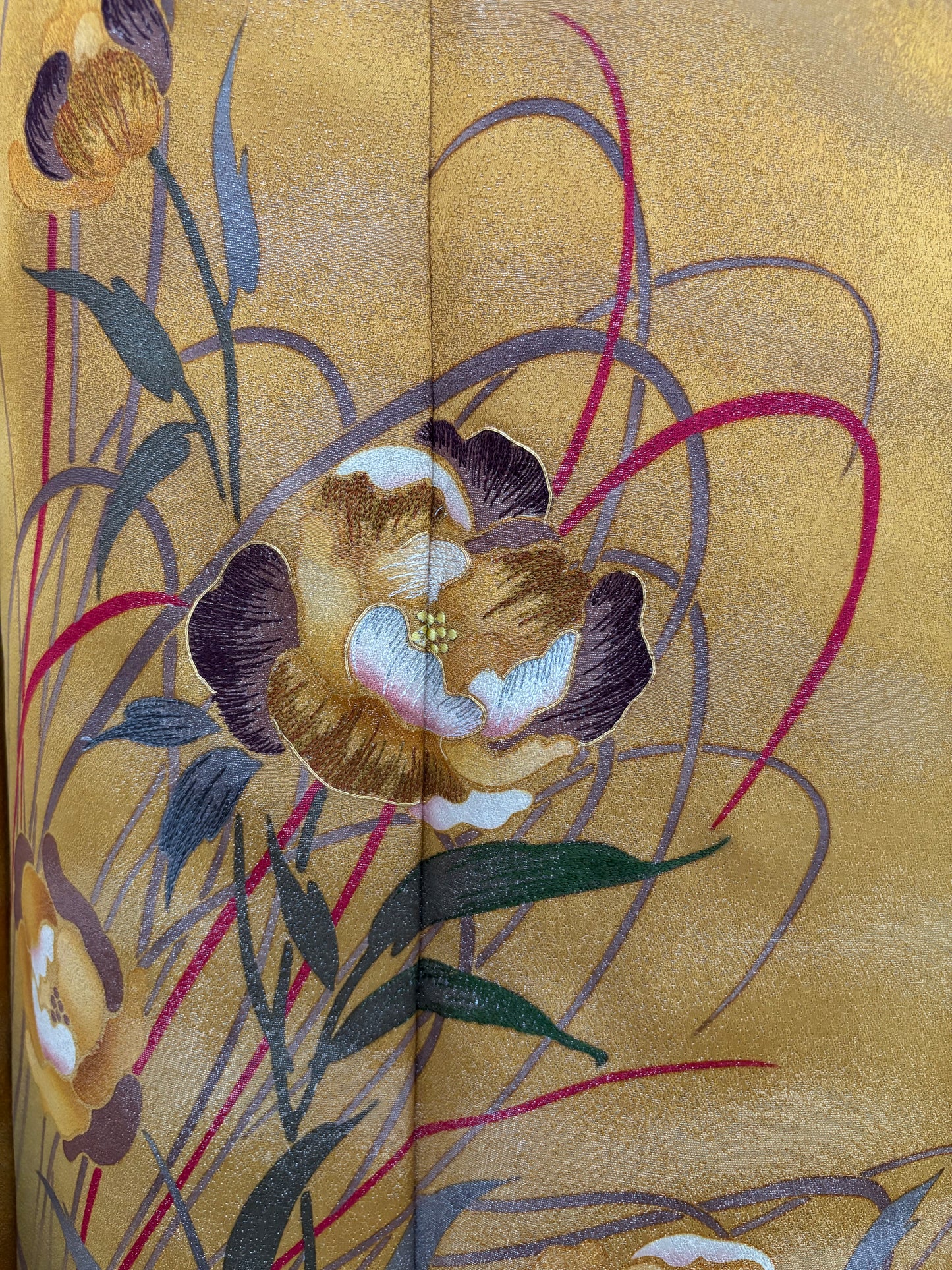 振袖レンタルセット　黄　洋風モダン